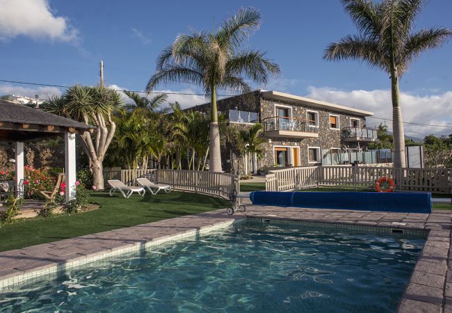 Apartment with mountain view and heated swimming pool in tenerife North